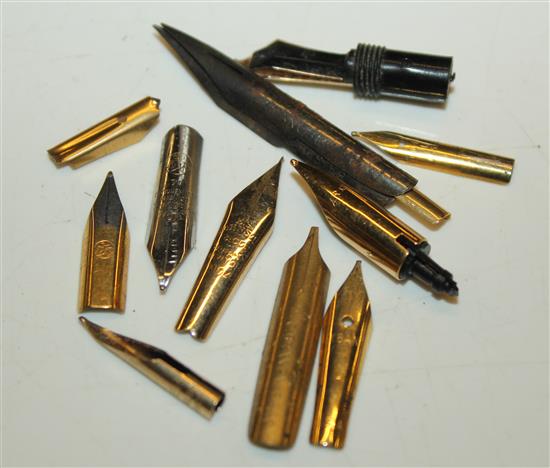 14ct gold pen nibs and other nibs